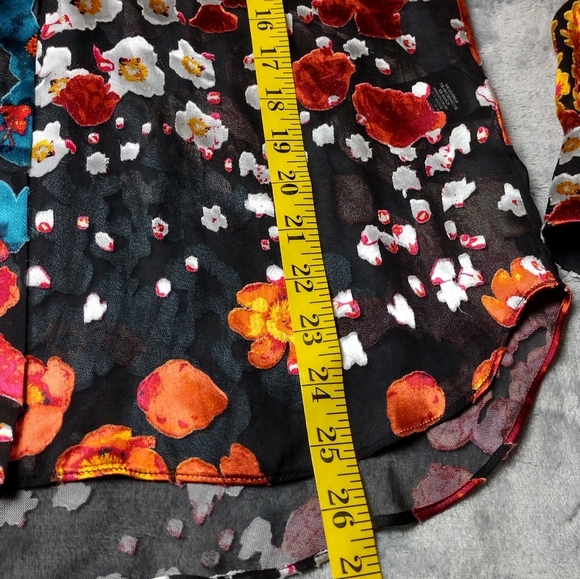 Alice + Olivia Silk Floral Belle Oversized Tunic Small - Picture 6 of 8